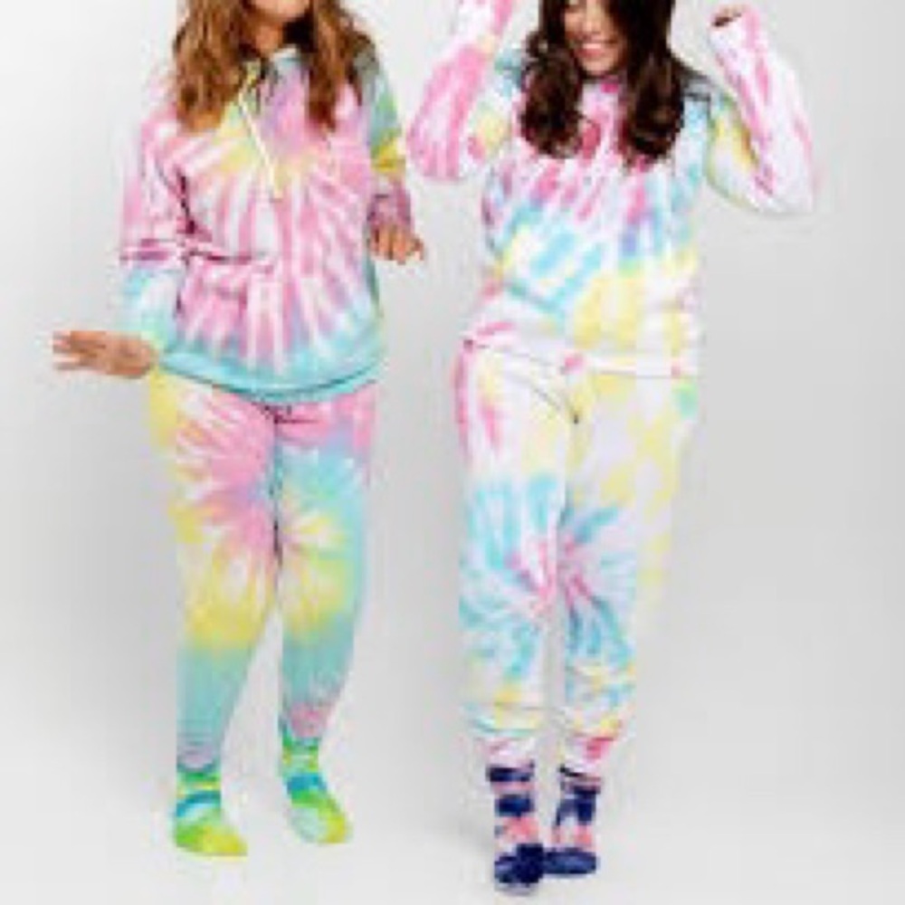 🍬Jill & Ally🍬 Colorful Tie-Dye Hoodie and Sweatpants Set. Size L - Picture 1 of 5